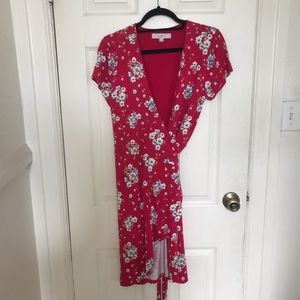 Loft floral wrap dress